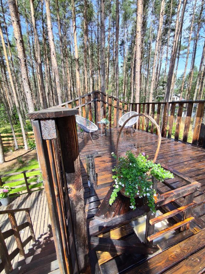 Lesny Domek W Stylu Scandi Z Jacuzzi Nad Jeziorem Kaszuby Grzybowo  Exterior photo