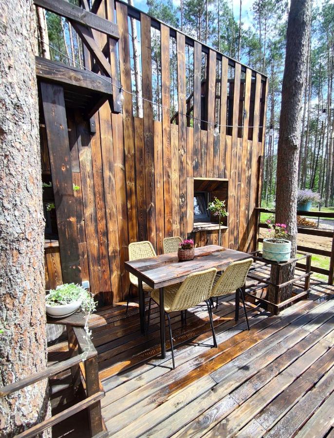 Lesny Domek W Stylu Scandi Z Jacuzzi Nad Jeziorem Kaszuby Grzybowo  Exterior photo