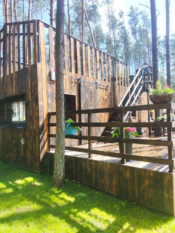 Lesny Domek W Stylu Scandi Z Jacuzzi Nad Jeziorem Kaszuby Grzybowo  Exterior photo