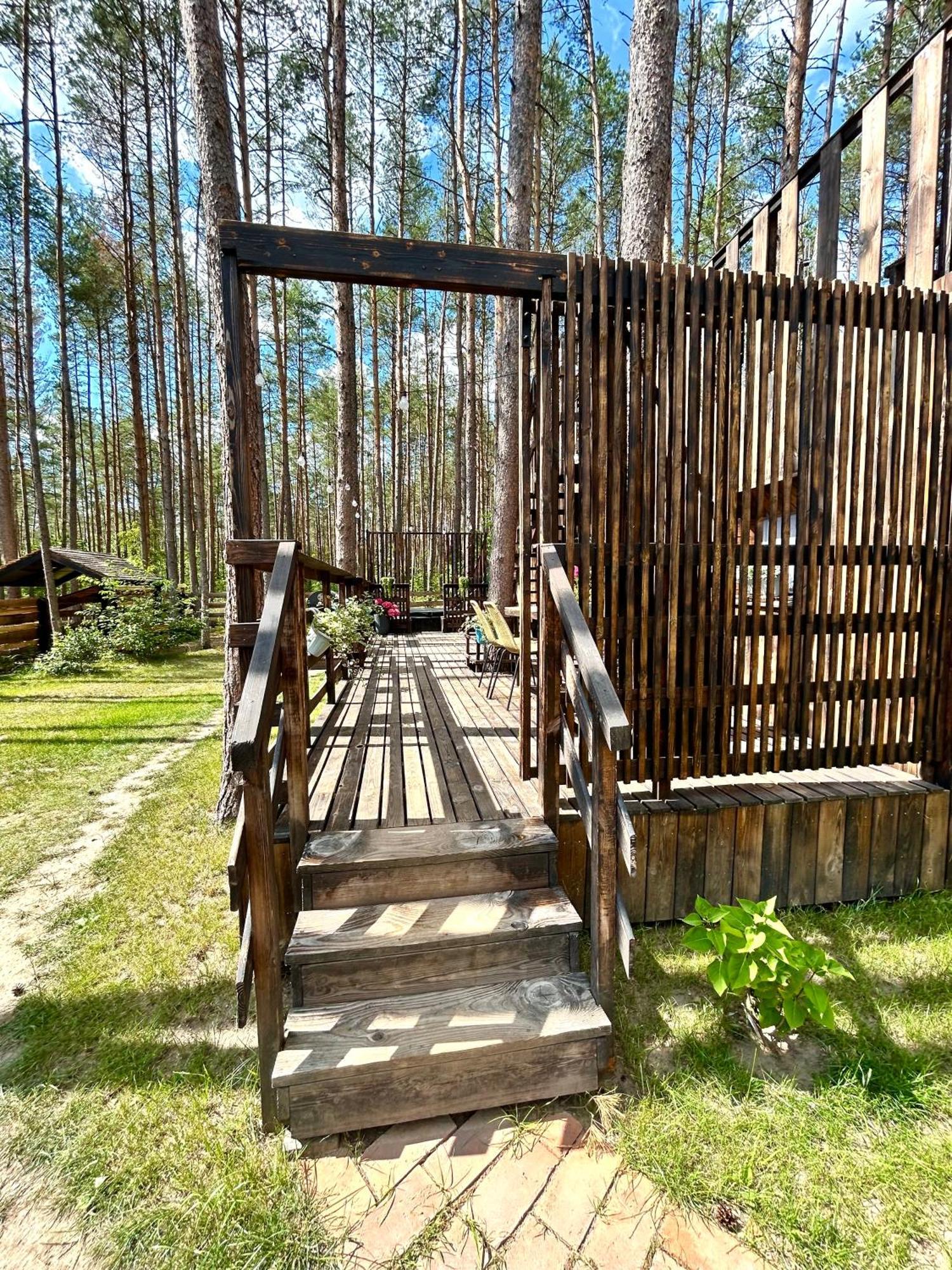 Lesny Domek W Stylu Scandi Z Jacuzzi Nad Jeziorem Kaszuby Grzybowo  Exterior photo