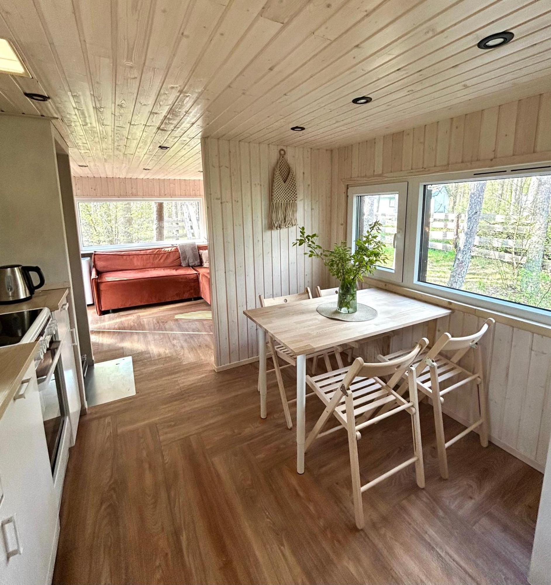 Lesny Domek W Stylu Scandi Z Jacuzzi Nad Jeziorem Kaszuby Grzybowo  Exterior photo