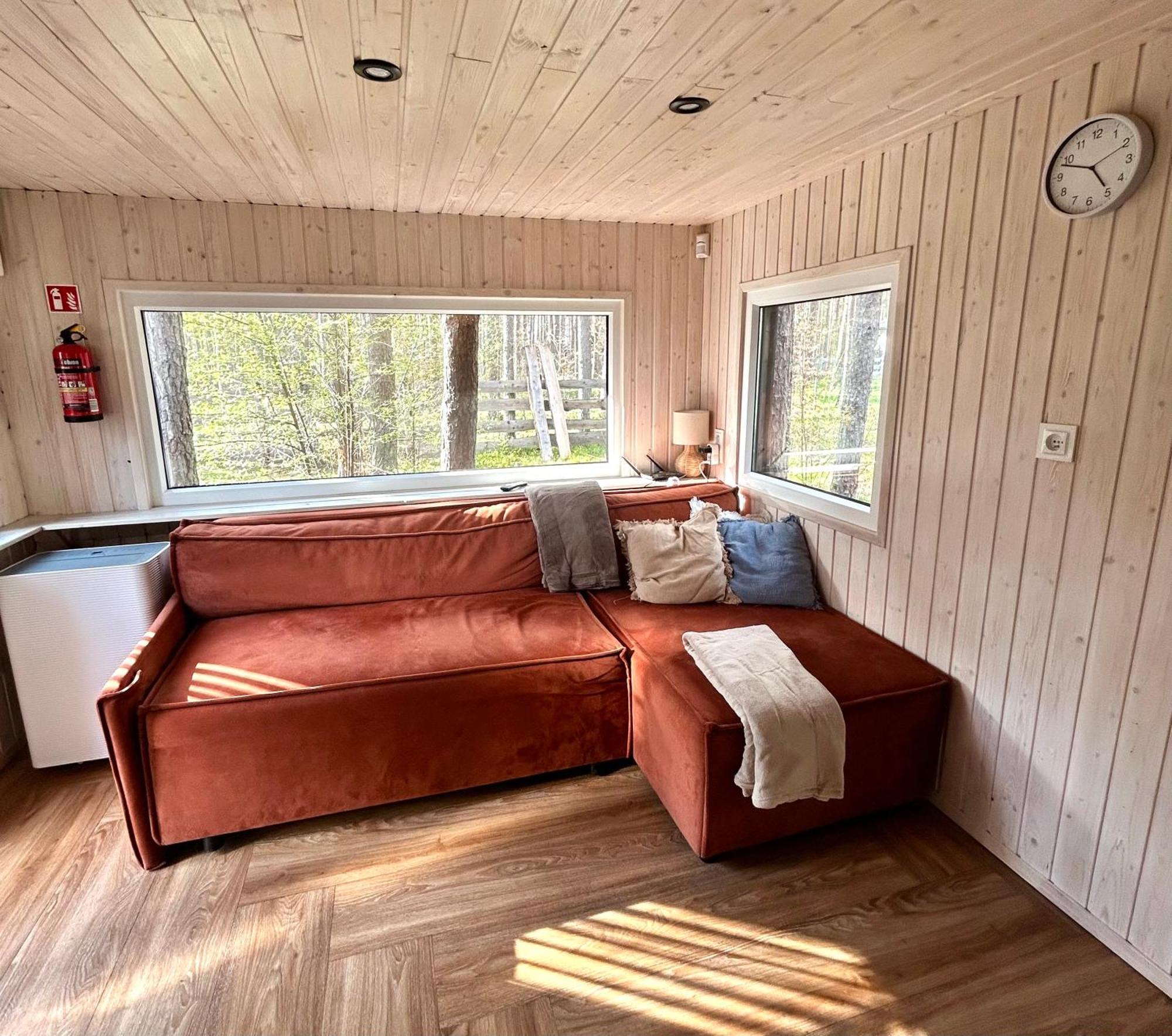 Lesny Domek W Stylu Scandi Z Jacuzzi Nad Jeziorem Kaszuby Grzybowo  Exterior photo